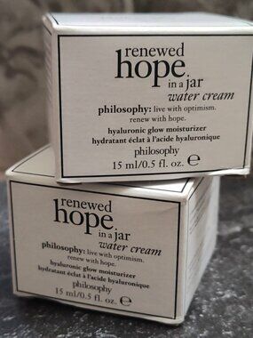 philosophy Hope in a jar Water cream - set of 2, .05 oz each - new in box